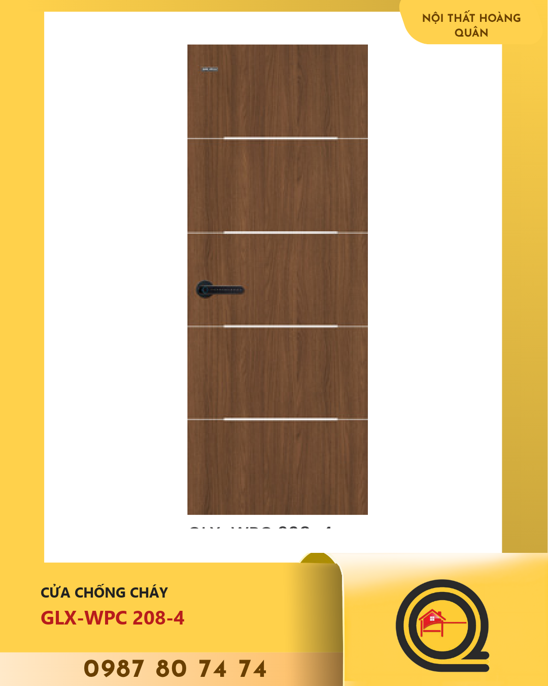 Cửa Nhựa Gỗ WPC GLX-WPC 208-4